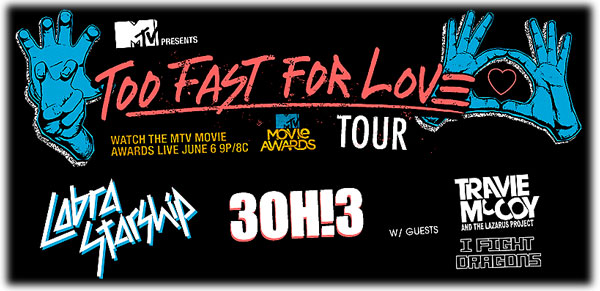 too fast for love tour Jones Beach